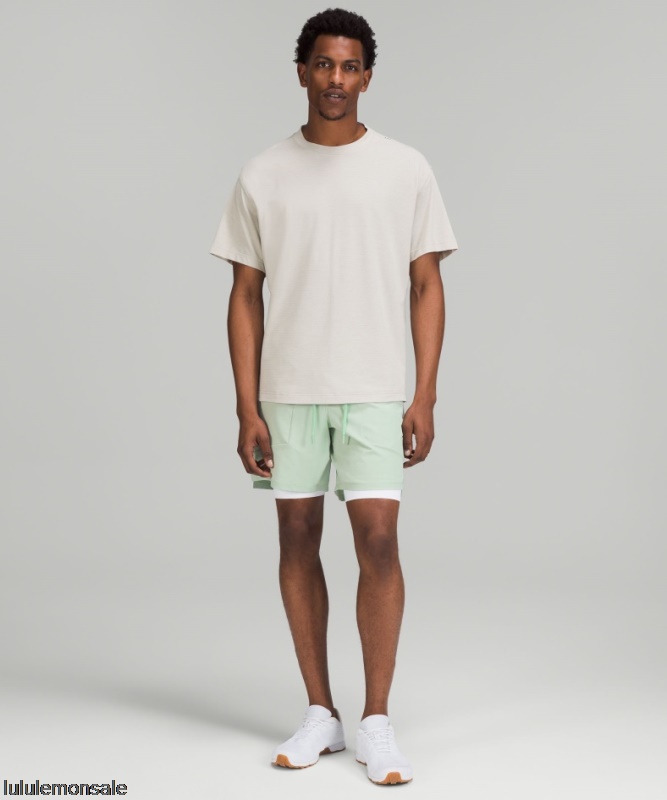 Lululemon Deutschland DELULU840 | Lizenz Zum Zug Gefüttert Kurz 7 Arctic Green